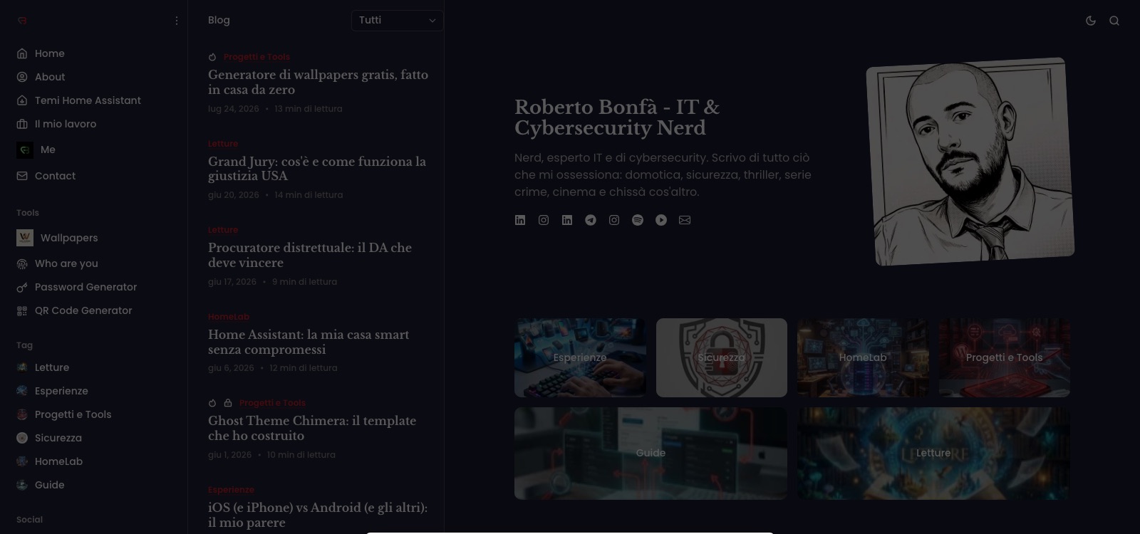 Il blog - Home page del blog con l'elenco degli ultimi articoli
