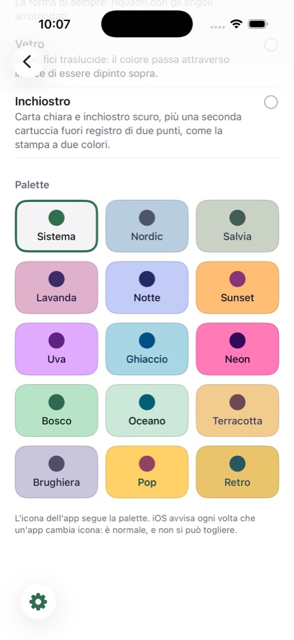 EveryCent - Scelta della palette