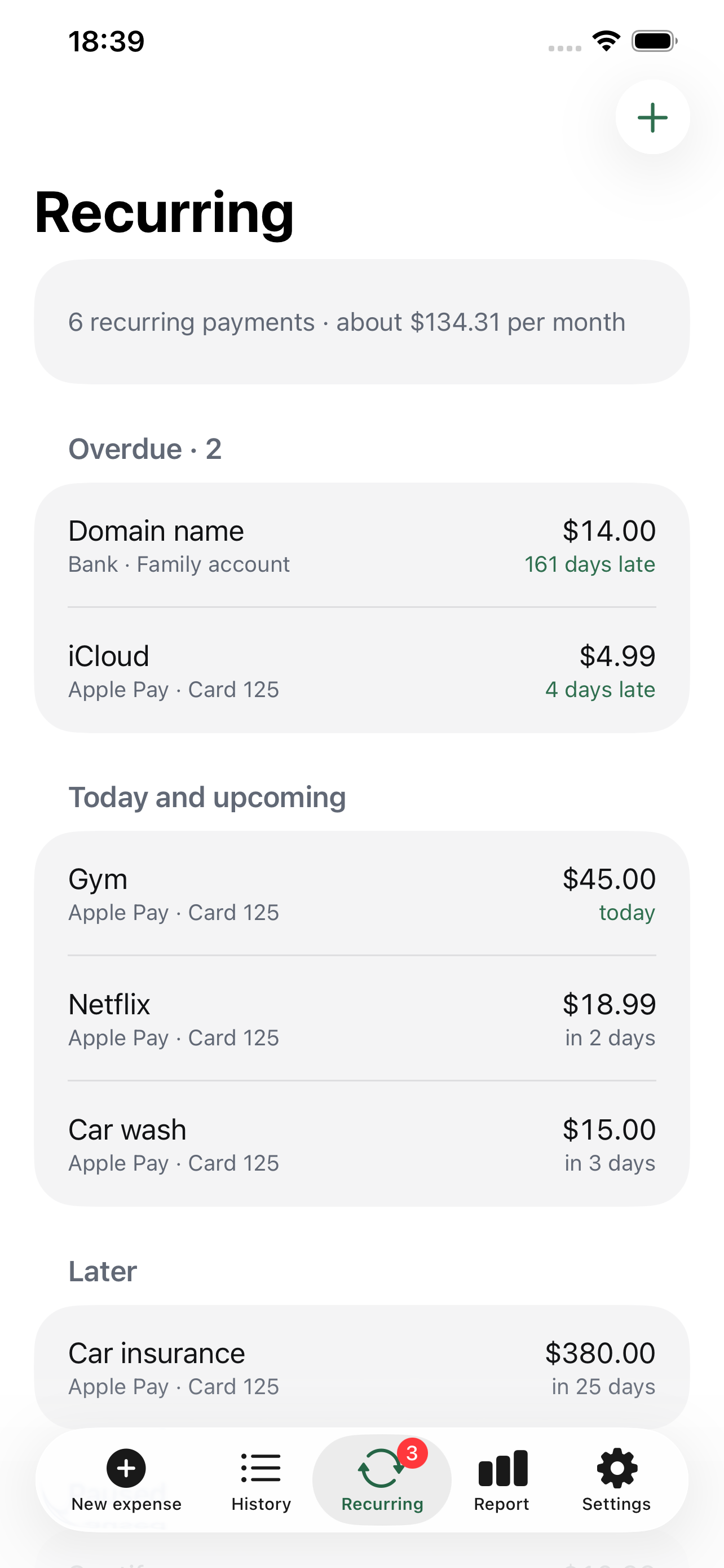 Subscriptions and recurring payments