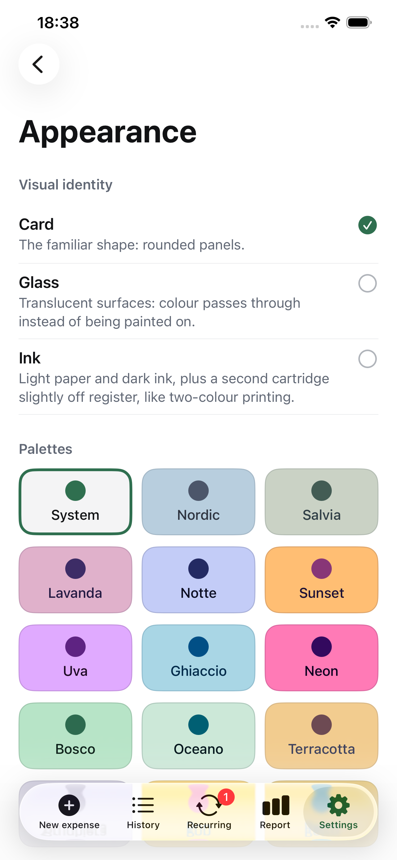 Fifteen palettes and three visual identities