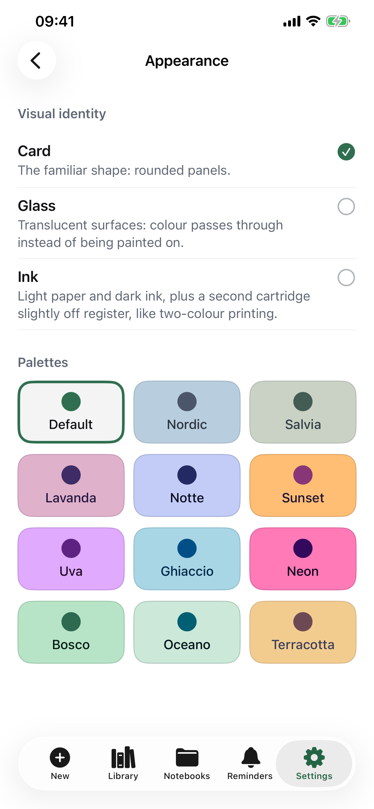Fifteen palettes and three visual identities