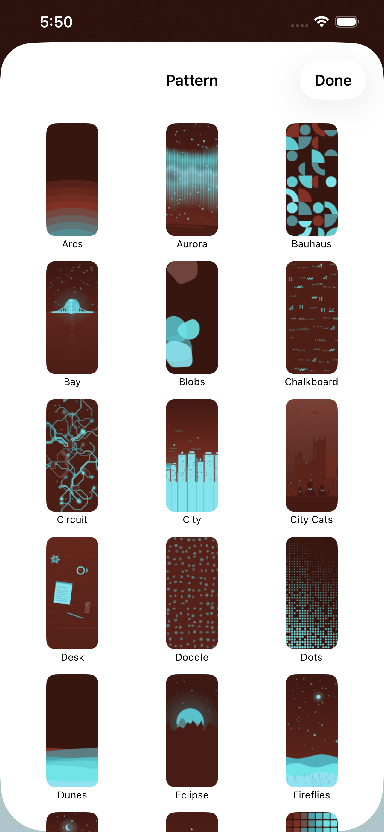 The grid of generative shapes